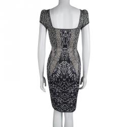 Zac Posen Multicolor Lurex Knit Bodycon Dress S 