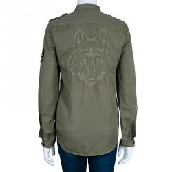 Pre Owned Zadig Military Green Button Down Shirt S