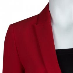 Pre Owned Zadig & Voltaire Red Studded Back Detail Deluxe Blazer S