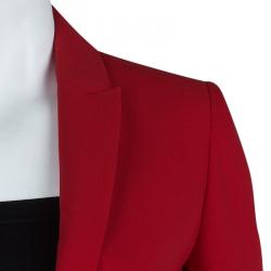 Pre Owned Zadig & Voltaire Red Studded Back Detail Deluxe Blazer S