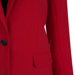 Pre Owned Zadig & Voltaire Red Studded Back Detail Deluxe Blazer S