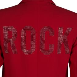 Pre Owned Zadig & Voltaire Red Studded Back Detail Deluxe Blazer S