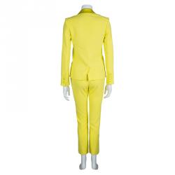 Pre Owned Zadig & Voltaire Deluxe Yellow Pant Suit S