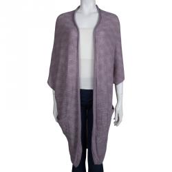 Pre Owned كارديغان زادك آند فولتير درابيه كشمير بنفسجي M