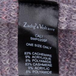 Pre Owned كارديغان زادك آند فولتير درابيه كشمير بنفسجي M