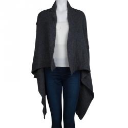 Zadig and Voltaire Grey Cashmere High Low Open Front Cardigan M