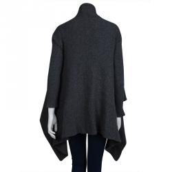 Zadig and Voltaire Grey Cashmere High Low Open Front Cardigan M