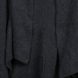 Zadig and Voltaire Grey Cashmere High Low Open Front Cardigan M