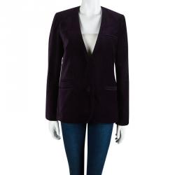 مملوكة مسبقًا جاكيت بليزر زادك آند فولتير قطيفة بنفسجي مطرزة M