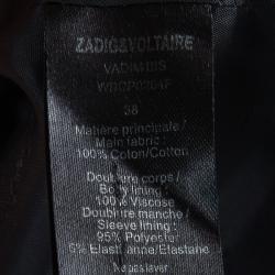 مملوكة مسبقًا جاكيت بليزر زادك آند فولتير قطيفة بنفسجي مطرزة M