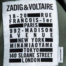 Zadig and Voltaire Kavy Camouflage Zip Front Jacket XS