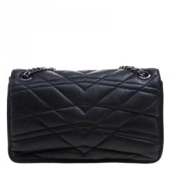 Pre Owned Zadig and Voltaire Black Leather Skinny Love Shoulder Bag