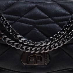 Pre Owned Zadig and Voltaire Black Leather Skinny Love Shoulder Bag