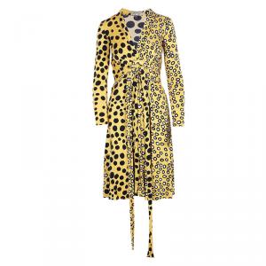 Issa London Yellow Multi-print Wrap Dress S