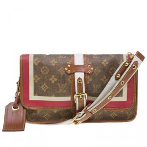 Pre Owned Louis Vuitton Monogram Limited Edition Tisse Porte Rayures Clutch Bag