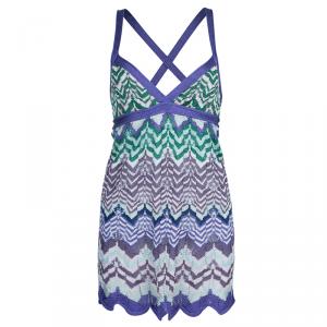 Pre Owned Missoni Zig-Zag Knit Sleeveless Top M