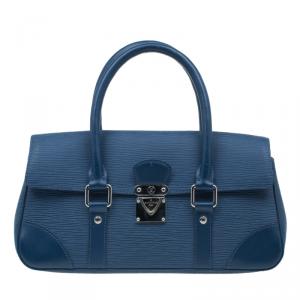 Pre Owned Louis Vuitton Myrtille Blue Epi Leather PM Segur