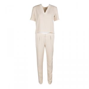T By Alexander Wang Beige Crop Top and Trousers Set S
