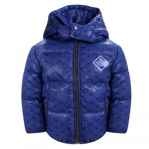 Armani Baby Blue Logo Printed Puffer Jacket 6 Months