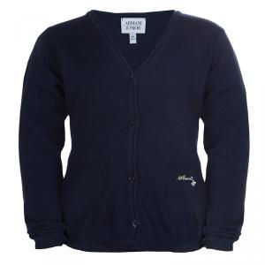 Armani Junior Navy Blue Long Sleeve Buttondown Cardigan 4 Yrs