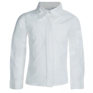 Baby Dior White Long Sleeve Button Down Cotton Shirt 6 Yrs