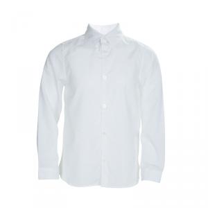 Burberry Children White Cotton Long Sleeve Button Down Shirt 7 Yrs