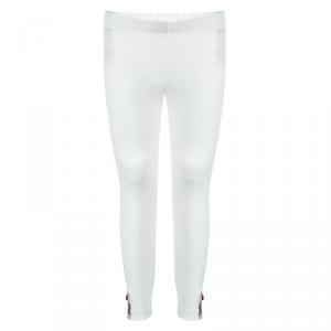  Burberry Off White Cotton Leggings 6 Yrs