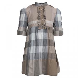 Burberry Brown Nova Check Print Cotton Dress  5 Yrs