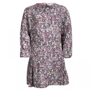 Pre Owned CH Carolina Herrera Multicolor Floral Printed Long Sleeve Dress 4 Yrs
