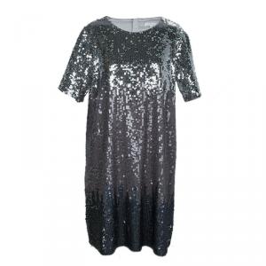 Chloe Silver All Over Sequin Embellished Knit Dress 10 Yrs