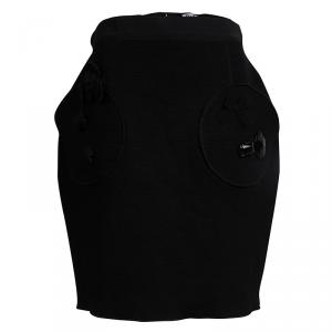 D&G Junior Black Wool Embellished Skirt 9-10 Yrs