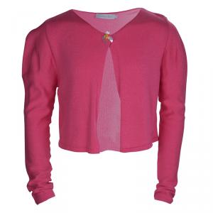 Dior Pink Knit Floral Sequin Detail Cardigan 10 Yrs