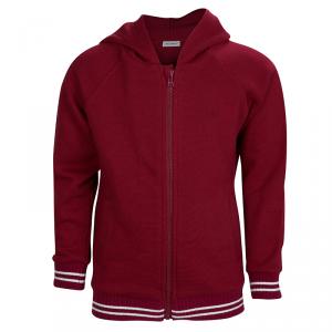 Dolce and Gabbana Burgundy Knit Hooded Zip Front Sweatshirt 5 Yrs