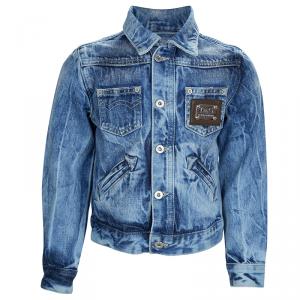 Dolce and Gabbana Junior Indigo Stone Wash Denim Jacket 4 Yrs