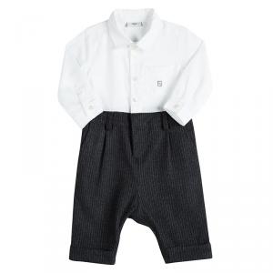 Fendi Colorblock Cotton Formal Onesie 6 Months