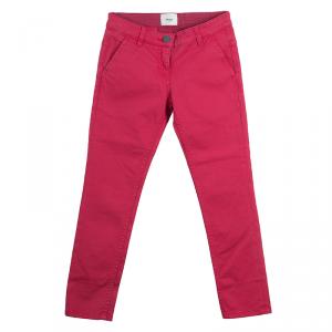Fendi Red Monogrammed Pocket Flap Detail Pants 10 Yrs