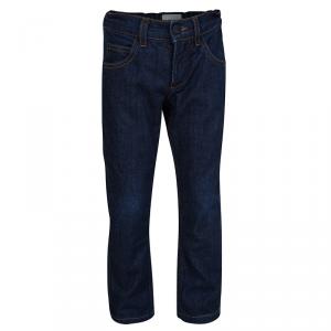 Fendi Indigo Dark Wash Denim Logo Pocket Detail Jeans 7 Yrs