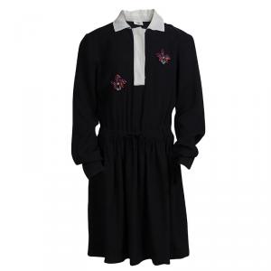 Fendi Black Embellished Long Sleeve Shirt Dress 10 Yrs