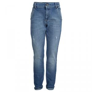 Gucci Indigo Light Wash Distressed Denim Skinny Jeans 8 Yrs