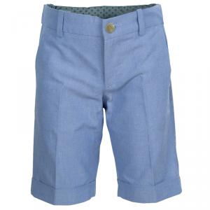 Gucci Blue Cotton Bermuda Shorts 6 Yrs