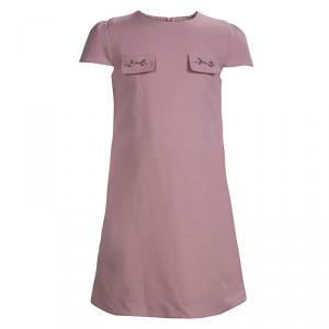 Gucci Kids Blush Pink Horsebit Detail Dress 6 yrs