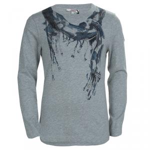 Junior Gaultier Grey Printed Long Sleeve T Shirt 8 Yrs