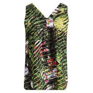 Pre Owned Kenzo Kids Multicolor Jungle Printed Cotton Sleeveless Top 10 Yrs