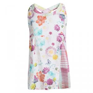 Kenzo Kids Multicolor Floral Printed Sleeveless Romantic Top 12 Yrs
