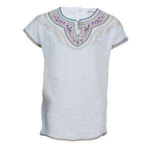 Kenzo Kids White Embroidered Short Sleeve T Shirt 6 Yrs