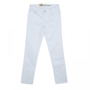 Pre Owned Ralph Lauren White Denim Bowery Skinny Jeans 12 Yrs