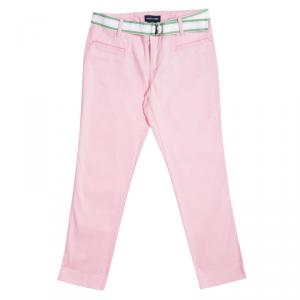 Ralph Lauren Fresh Pink Belted Slim Fit Pants 10 Yrs
