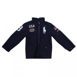 Polo Ralph Lauren Navy Blue Logo Embroidered Hooded Jacket 8 Yrs
