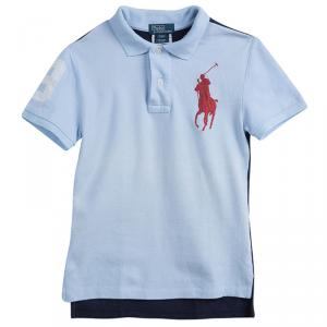 Polo By Ralph Lauren Blue Colorblock Polo T-Shirt 8 Yrs