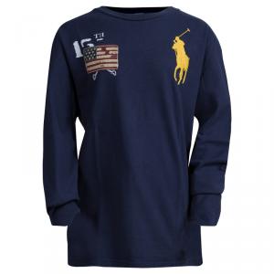 Polo By Ralph Lauren Navy Blue Long Sleeve T-Shirt 10-12 Yrs